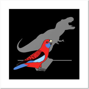 T-rex Crimson Rosella Posters and Art